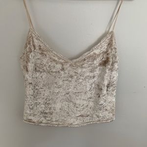 Banana Republic Faux Fur Crop Spaghetti Strap